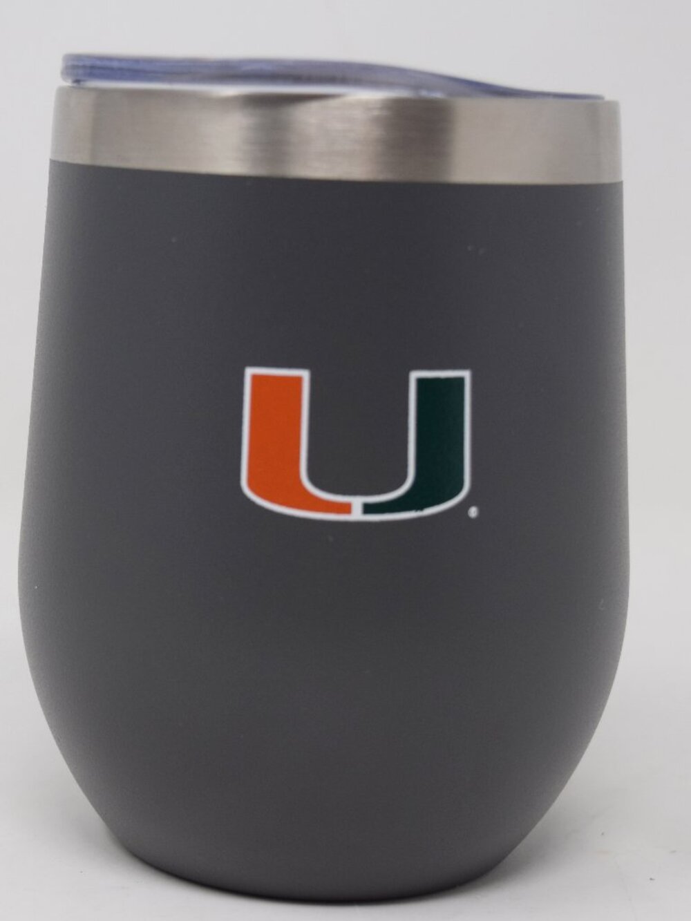 UM University of Miami Canes Travel Mug Lid 11 oz Stainless Steel Tumbler NWOT